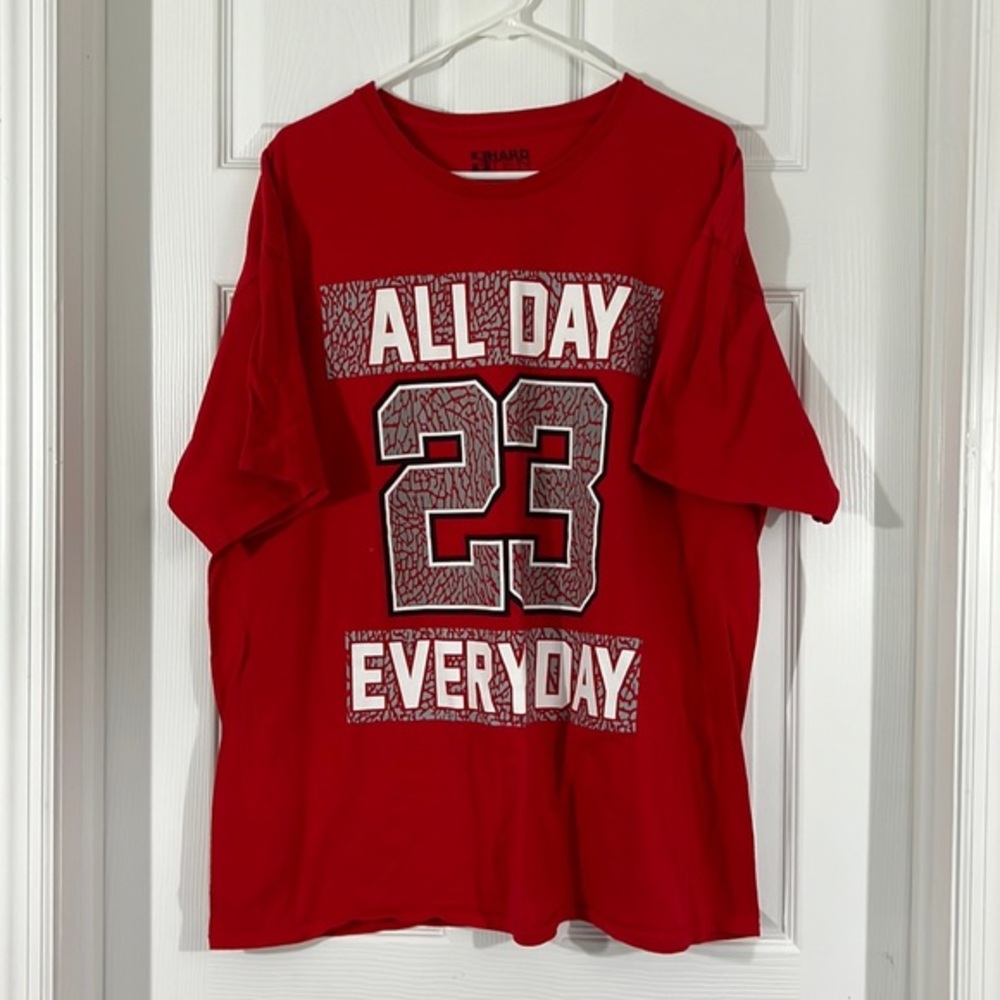Hard Ten men’s red,white, gray&black teeshirt